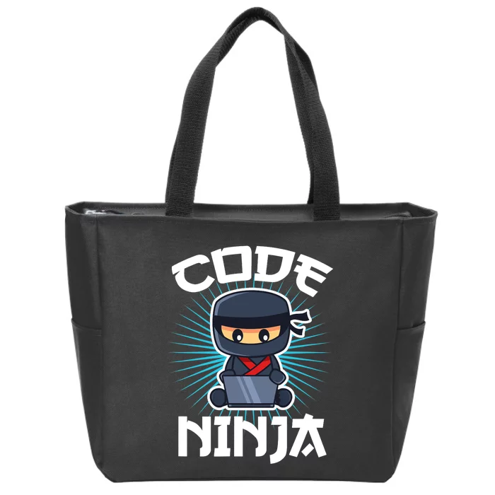 Code Ninja Programmer Coder Computer Programming Coding Zip Tote Bag