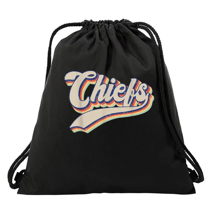 Chiefs Name Personalized Vintage Retro Gift M.e.n WoM.e.n Drawstring Bag