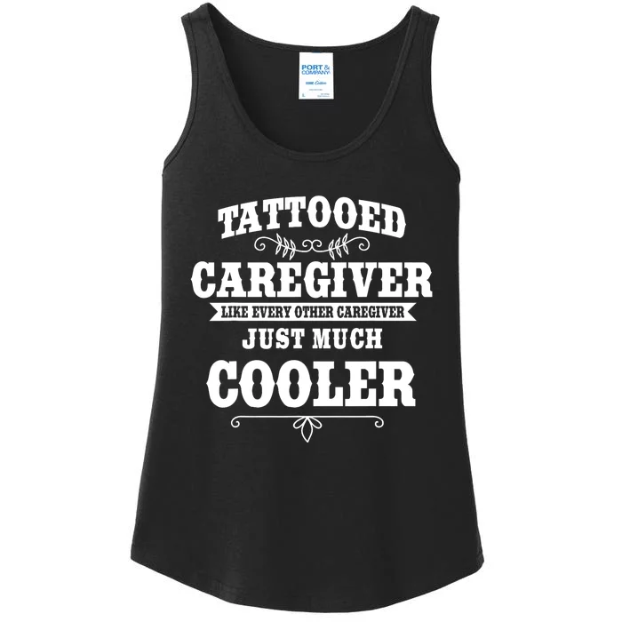 Caregiver Nursing Practitioner Tattoed Carer Nurse Assistant Ladies Essential Tank