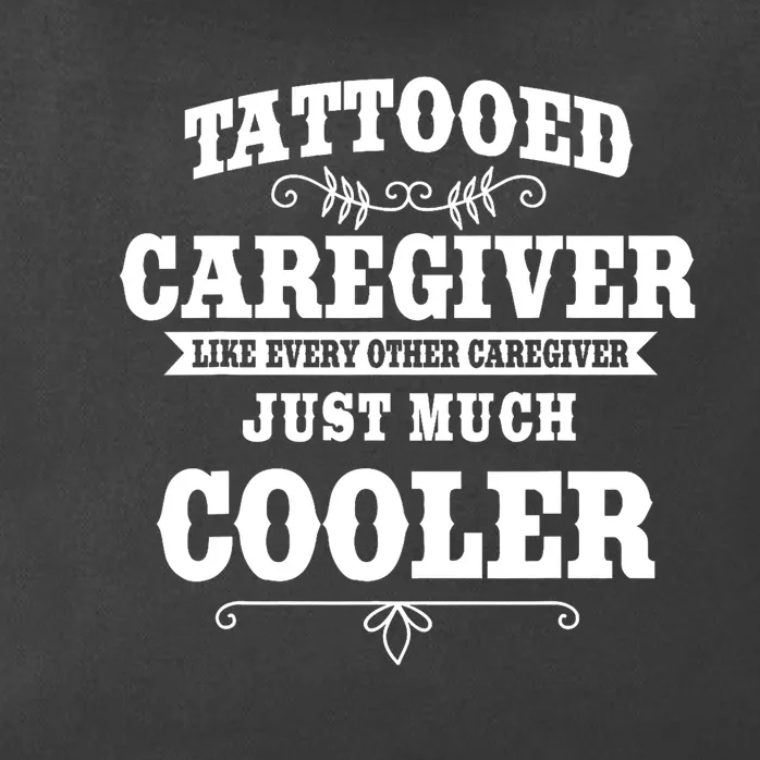 Caregiver Nursing Practitioner Tattoed Carer Nurse Assistant Zip Tote Bag