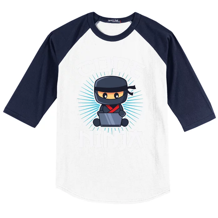 Code Ninja Programmer Coder Computer Programming Coding Baseball Sleeve Shirt