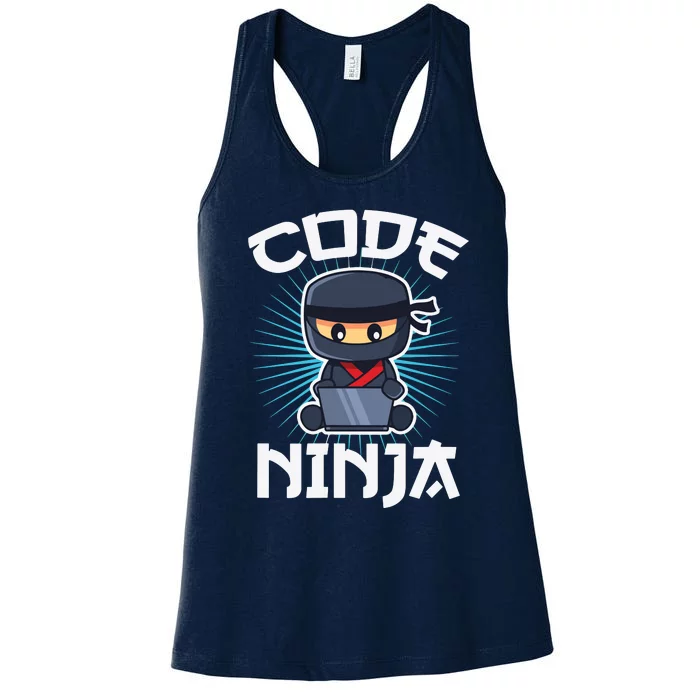 Code Ninja Programmer Coder Computer Programming Coding Women's Racerback Tank