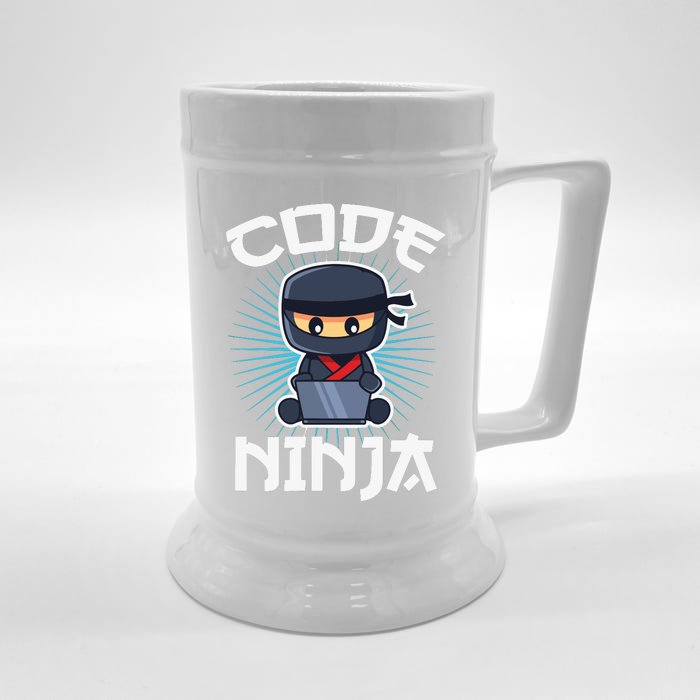 Code Ninja Programmer Coder Computer Programming Coding Front & Back Beer Stein