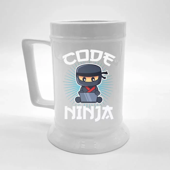 Code Ninja Programmer Coder Computer Programming Coding Front & Back Beer Stein