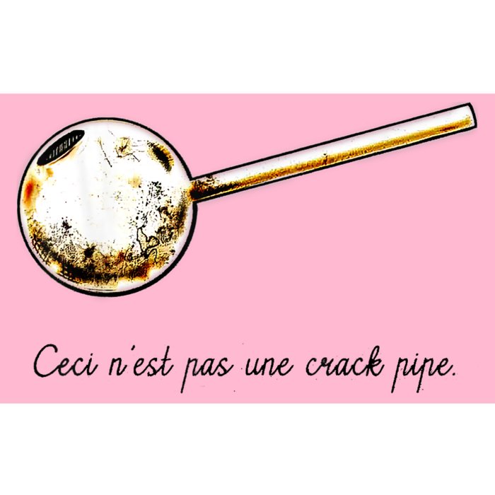 Ceci Nest Pas Une Crack Pipe Funny Meme Bumper Sticker