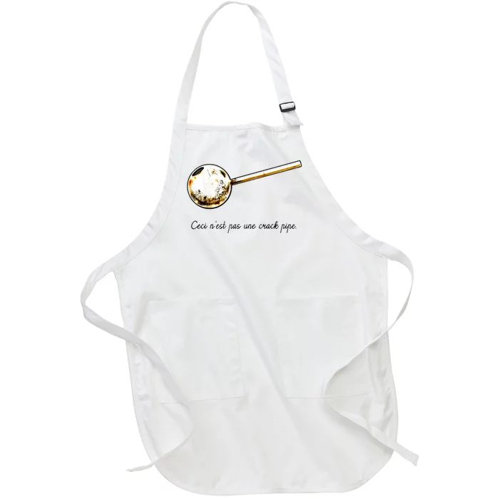 Ceci Nest Pas Une Crack Pipe Funny Meme Full-Length Apron With Pocket