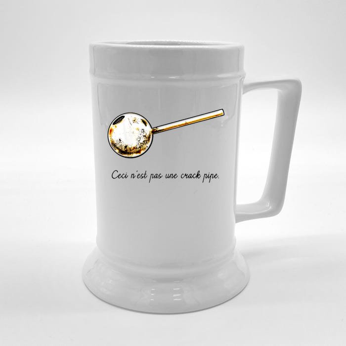 Ceci Nest Pas Une Crack Pipe Funny Meme Front & Back Beer Stein