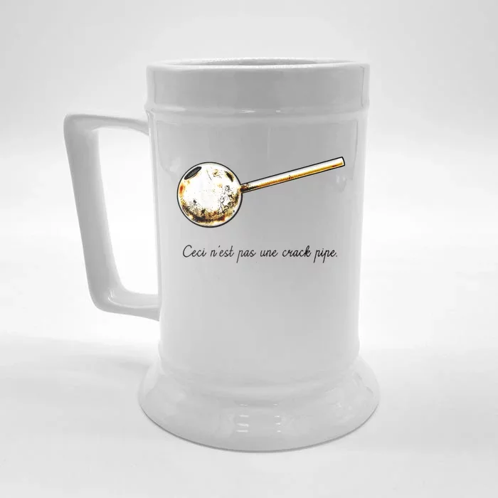 Ceci Nest Pas Une Crack Pipe Funny Meme Front & Back Beer Stein