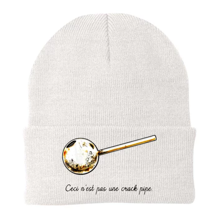 Ceci Nest Pas Une Crack Pipe Funny Meme Knit Cap Winter Beanie