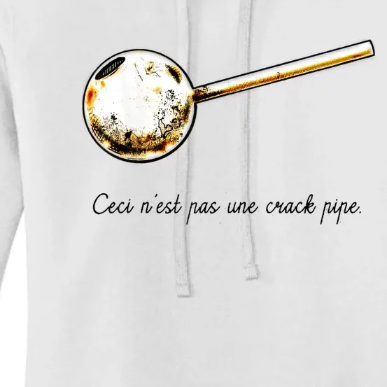 Ceci Nest Pas Une Crack Pipe Funny Meme Women's Pullover Hoodie