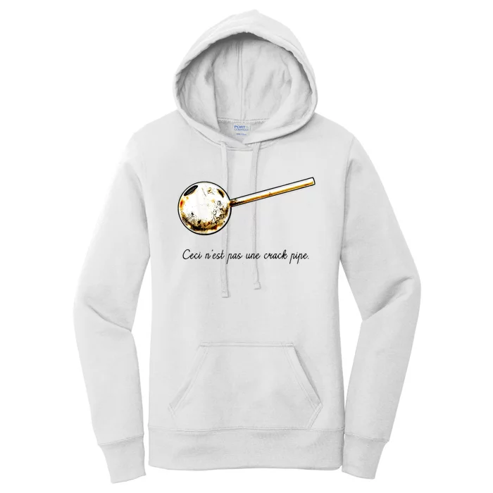 Ceci Nest Pas Une Crack Pipe Funny Meme Women's Pullover Hoodie