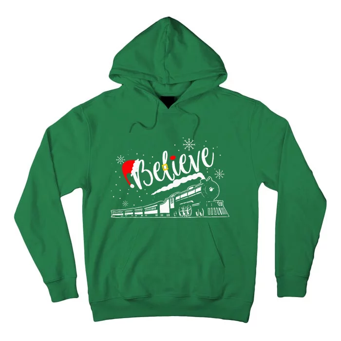 Christmas North Pole P.O.L.A.R E.X.P.R.E.S.S All Abroad Xmas Santa Tall Hoodie