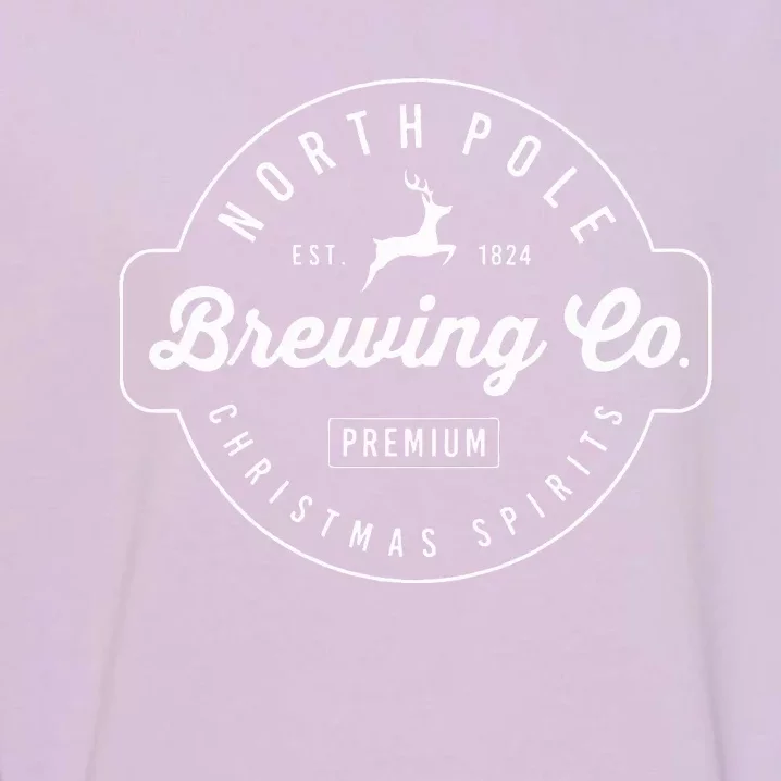 Christmas North Pole Brewing beer holiday season Garment-Dyed Sweatshirt