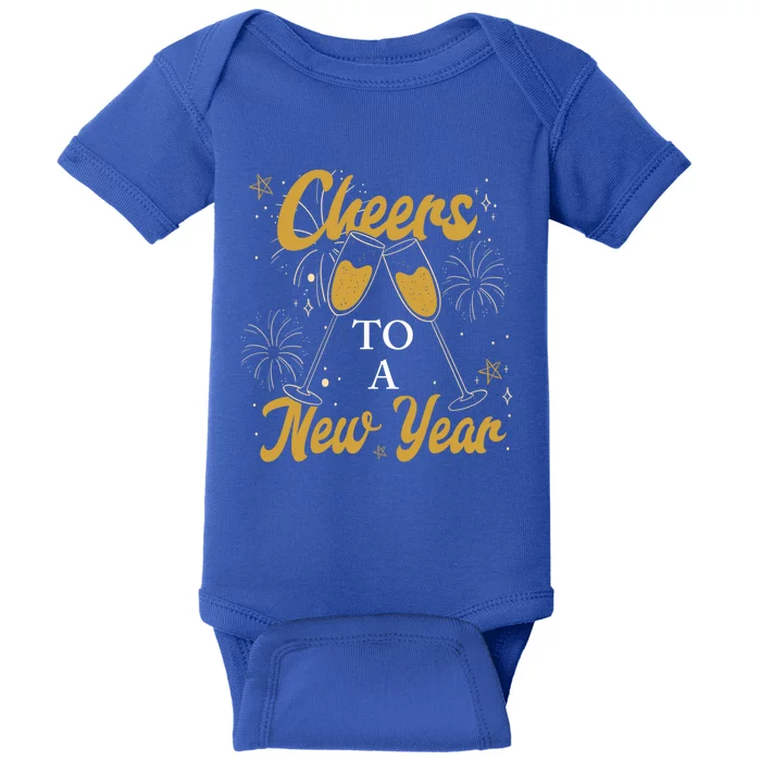 Cheers Nye Party Gift Fireworks Champagne Happy New Year Great Gift Baby Bodysuit