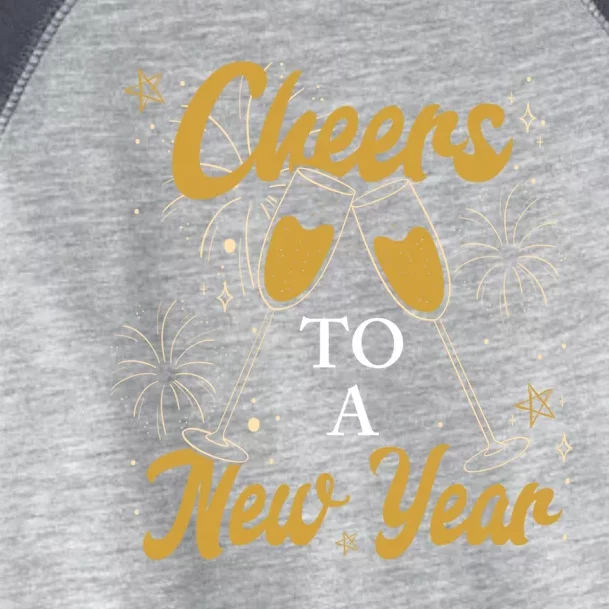 Cheers Nye Party Gift Fireworks Champagne Happy New Year Great Gift Toddler Fine Jersey T-Shirt