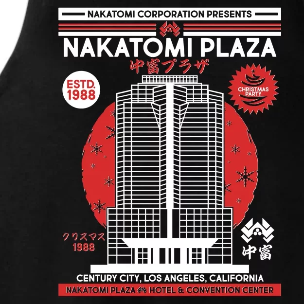 Classic Nakatomi Plaza Christmas Party Flyer Poster Ladies Tri-Blend Wicking Tank