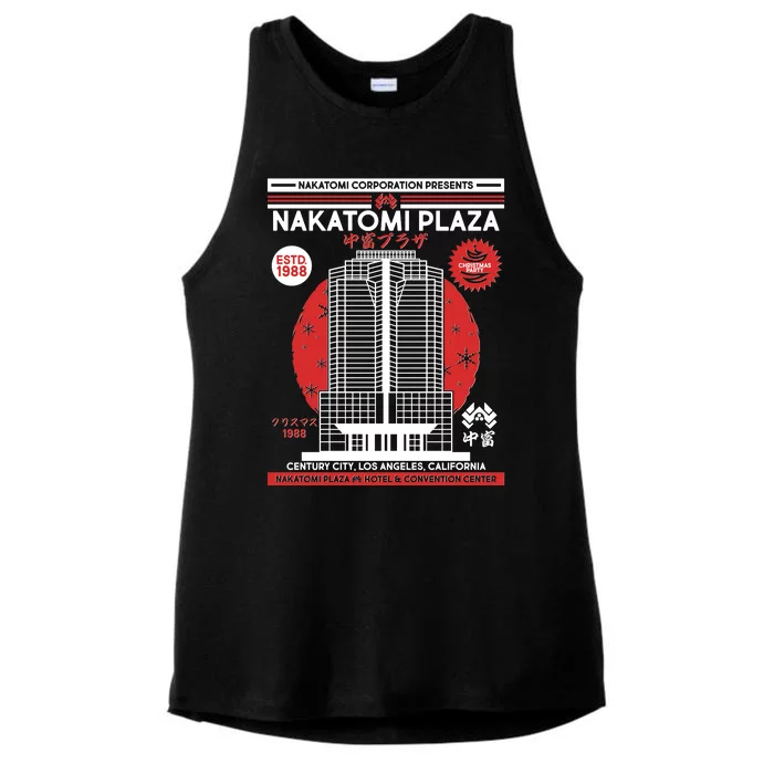 Classic Nakatomi Plaza Christmas Party Flyer Poster Ladies Tri-Blend Wicking Tank