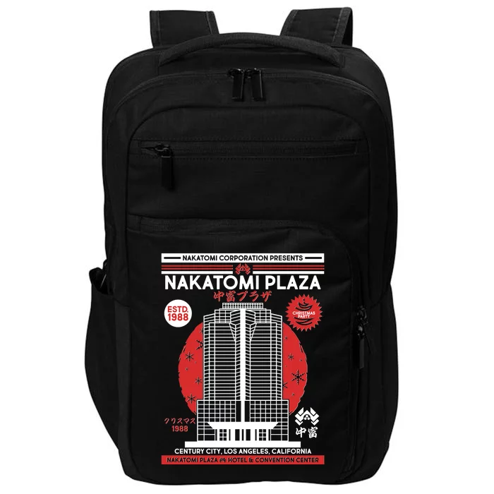 Classic Nakatomi Plaza Christmas Party Flyer Poster Impact Tech Backpack