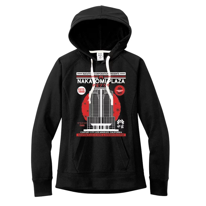 Classic Nakatomi Plaza Christmas Party Flyer Poster Women's Fleece Hoodie