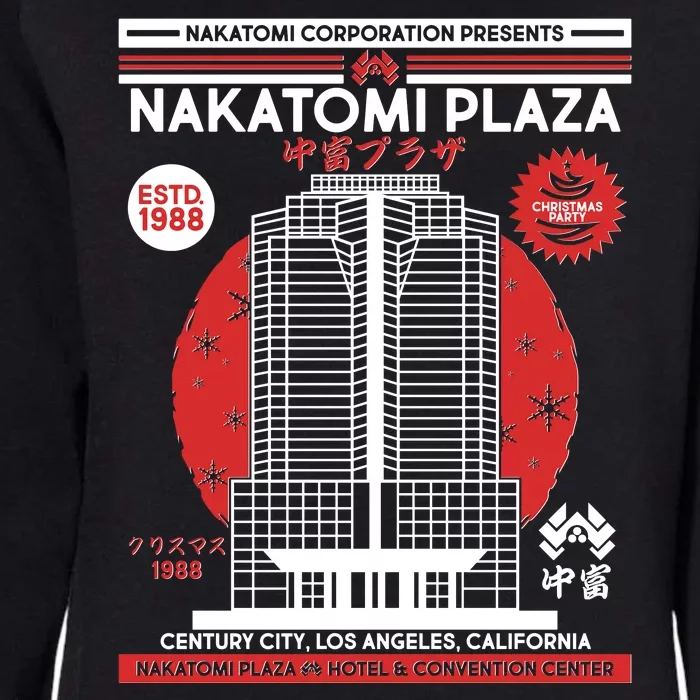 Classic Nakatomi Plaza Christmas Party Flyer Poster Womens California Wash Sweatshirt