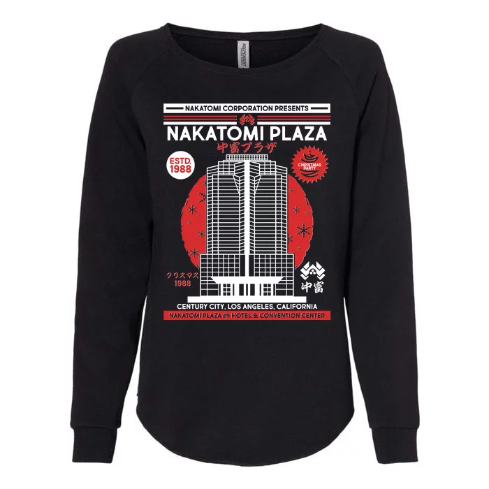 Classic Nakatomi Plaza Christmas Party Flyer Poster Womens California Wash Sweatshirt