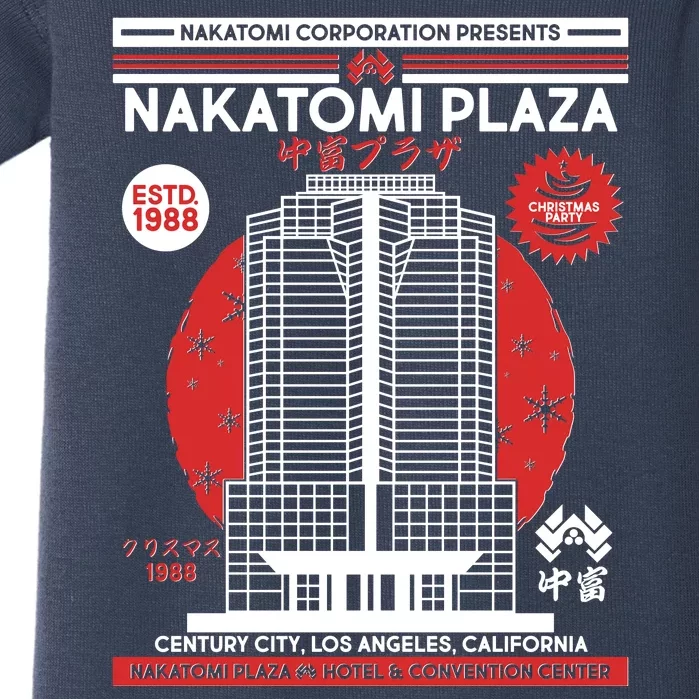 Classic Nakatomi Plaza Christmas Party Flyer Poster Baby Bodysuit