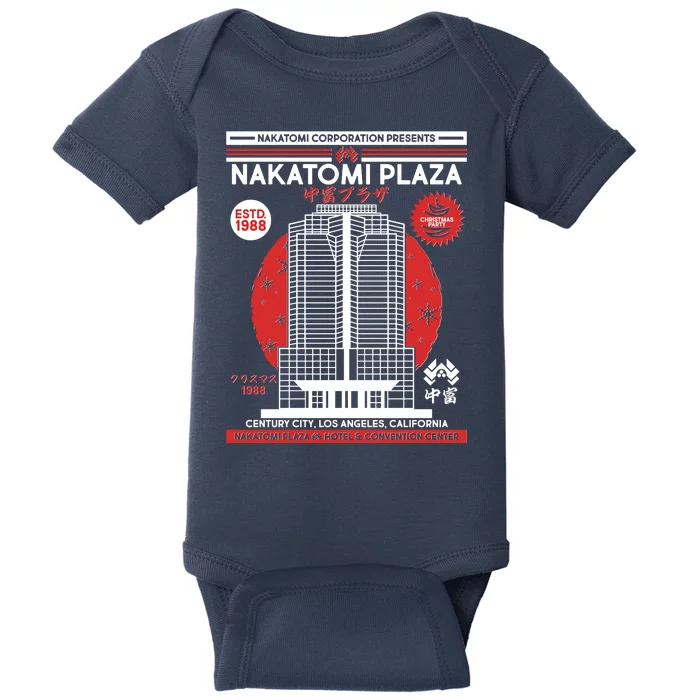 Classic Nakatomi Plaza Christmas Party Flyer Poster Baby Bodysuit