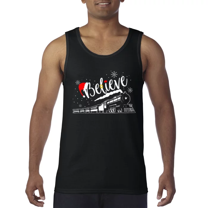 Christmas North P.O.L.E. P.O.L.A.R Express All Abroad Xmas Tank Top