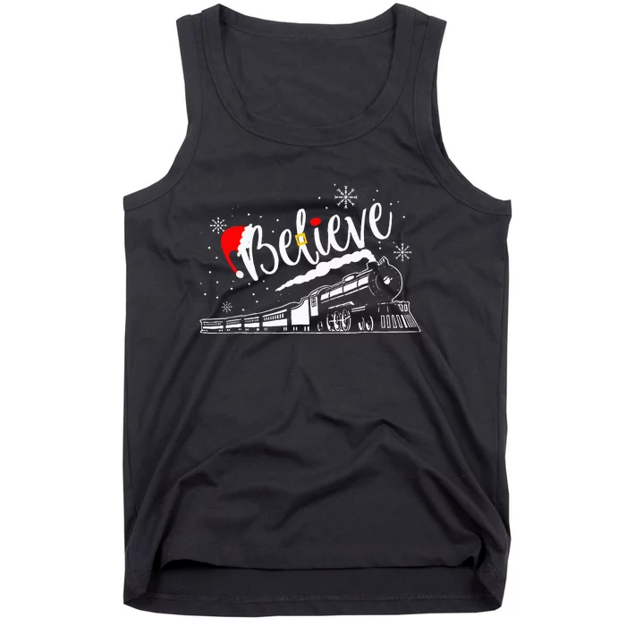 Christmas North P.O.L.E. P.O.L.A.R Express All Abroad Xmas Tank Top