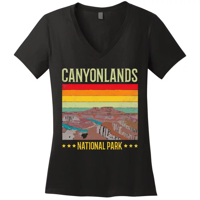 Canyonlands National Park US Vintage USA Utah State Lover Women's V-Neck T-Shirt