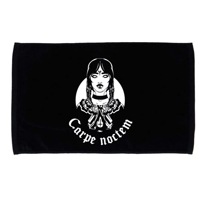 Carpe Noctem Pagan Atheist Magic Goddess Gothic Witchcraft Microfiber Hand Towel