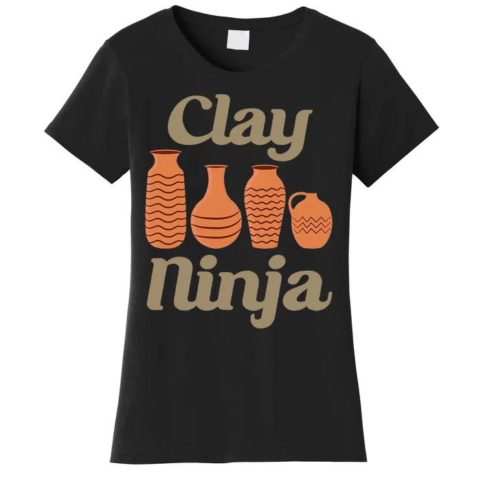 Clay Ninja Pottery Funny Ceramic Women's T-Shirt