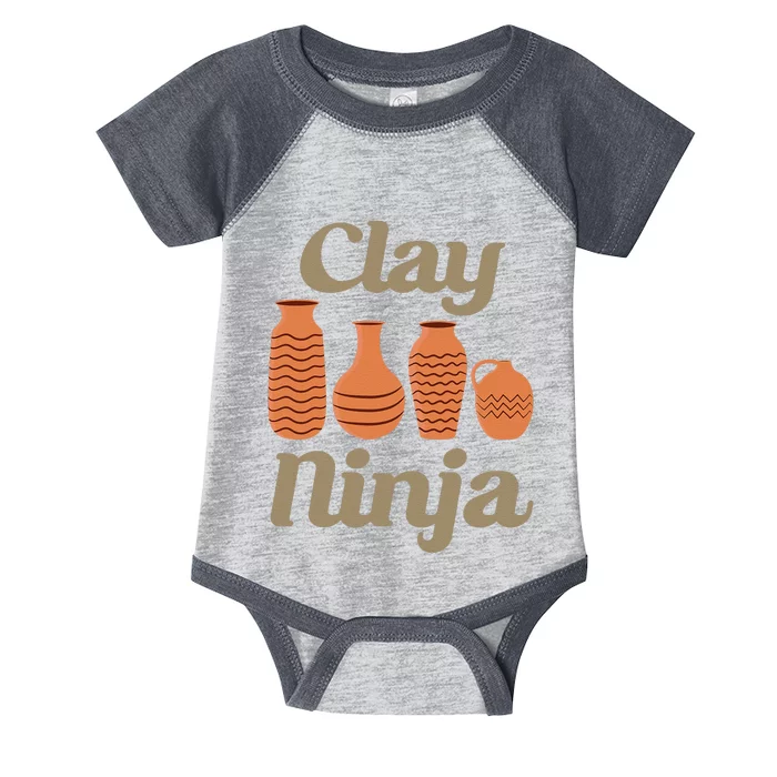 Clay Ninja Pottery Funny Ceramic Infant Baby Jersey Bodysuit