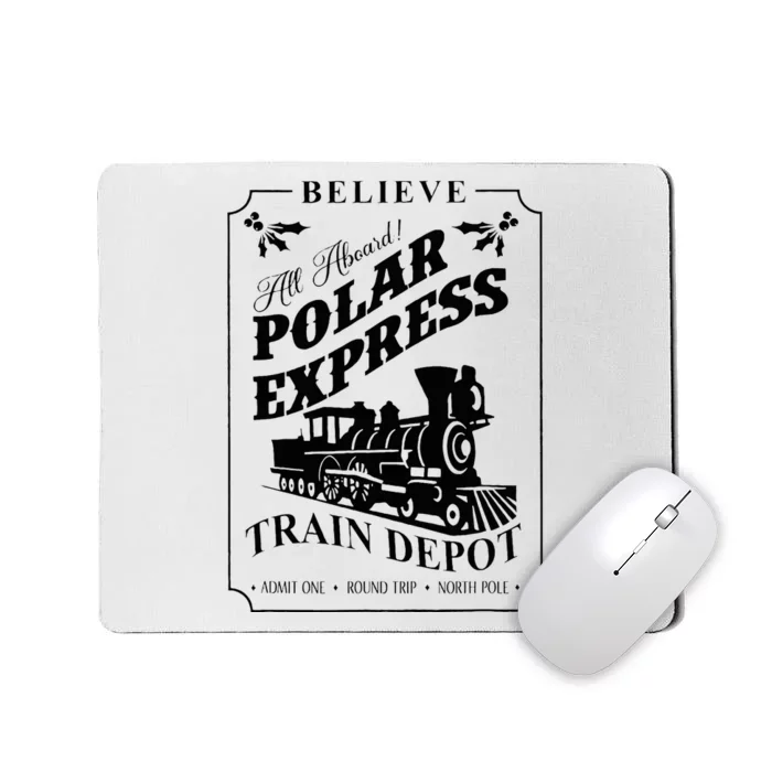 Christmas North Pole P.O.L.A.R Express All Abroad Xmas Mousepad