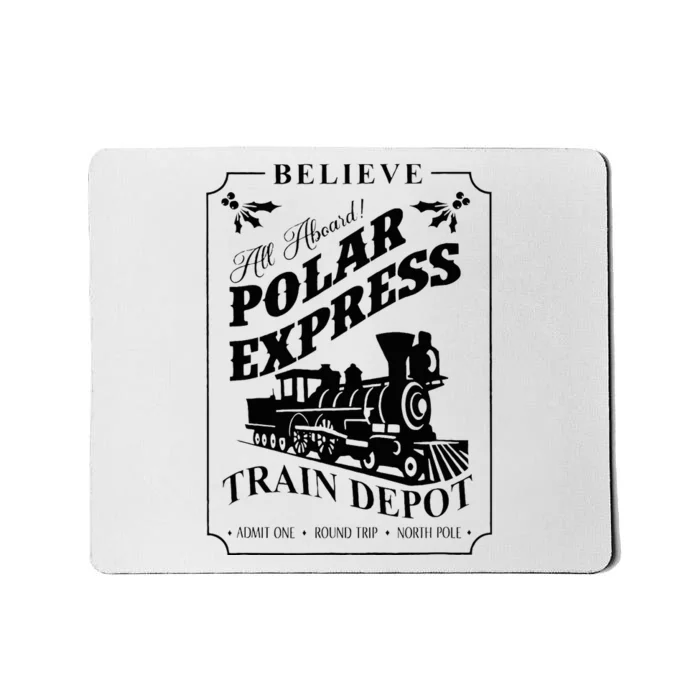 Christmas North Pole P.O.L.A.R Express All Abroad Xmas Mousepad