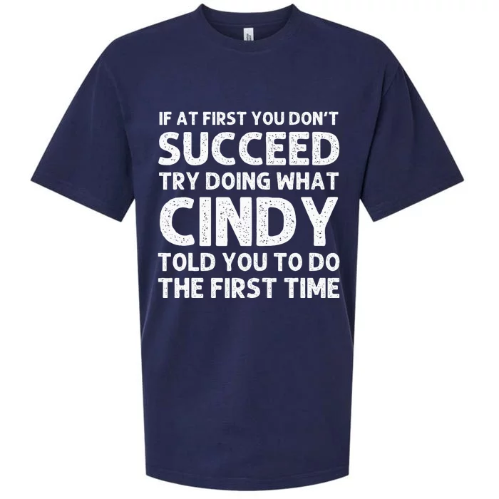 Cindy Name Personalized Birthday Funny Christmas Joke Sueded Cloud Jersey T-Shirt