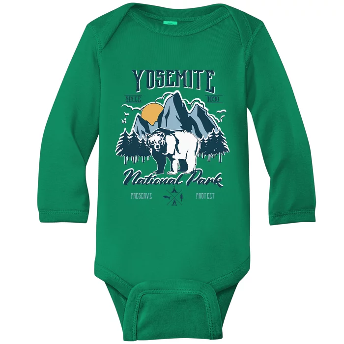 California National Park Yosemite National Park Baby Long Sleeve Bodysuit