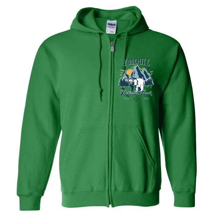 California National Park Yosemite National Park Full Zip Hoodie