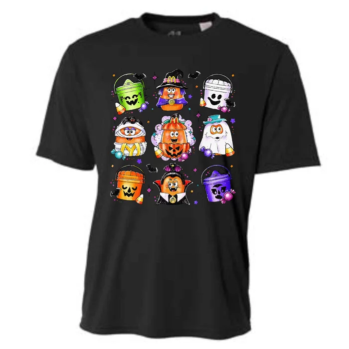 Chicken Nuggets Pumpkin Halloween 90S Vintage Cooling Performance Crew T-Shirt