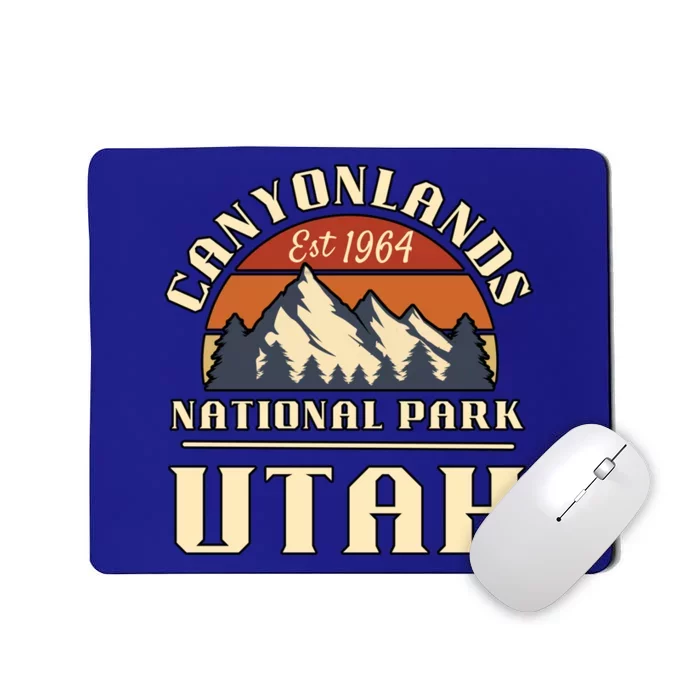 Canyonlands National Park Utah Mountain Hiking Retro Gift Mousepad