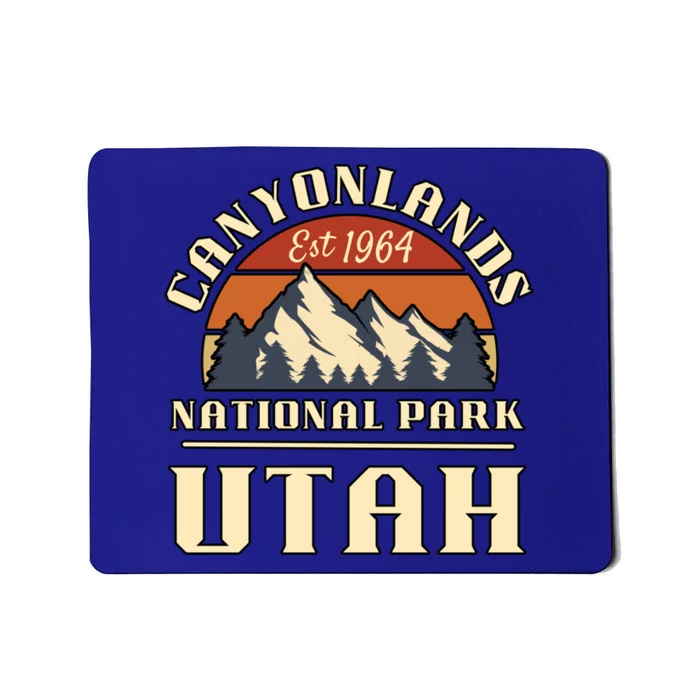 Canyonlands National Park Utah Mountain Hiking Retro Gift Mousepad