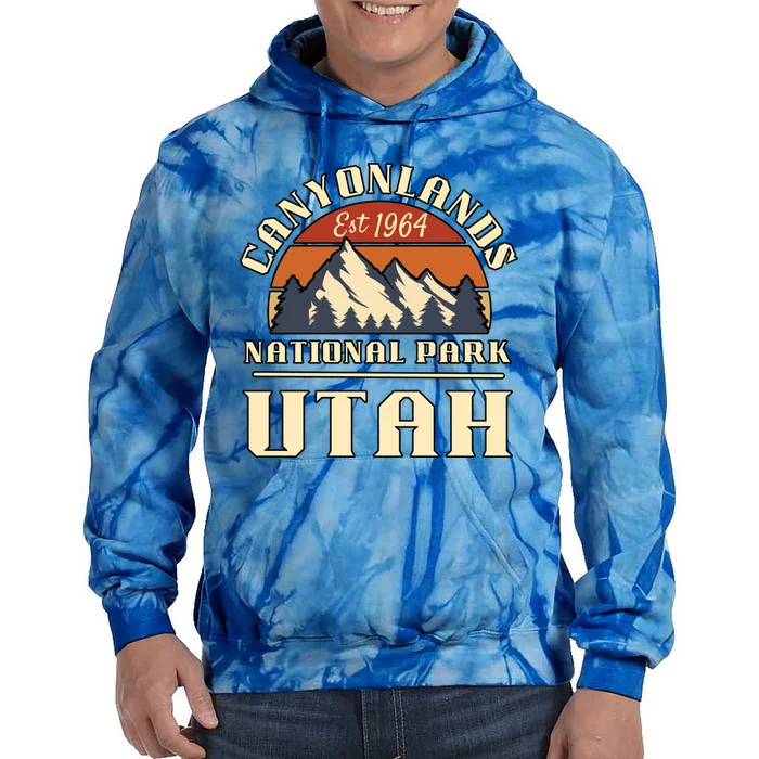 Canyonlands National Park Utah Mountain Hiking Retro Gift Tie Dye Hoodie