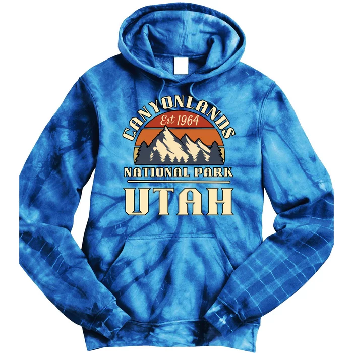 Canyonlands National Park Utah Mountain Hiking Retro Gift Tie Dye Hoodie