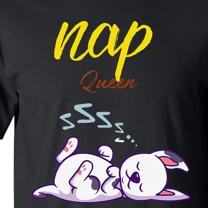 Cute Nap Queen With Sleeping Dog Tall T-Shirt