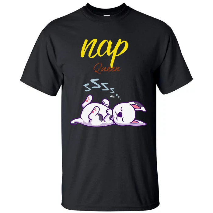 Cute Nap Queen With Sleeping Dog Tall T-Shirt