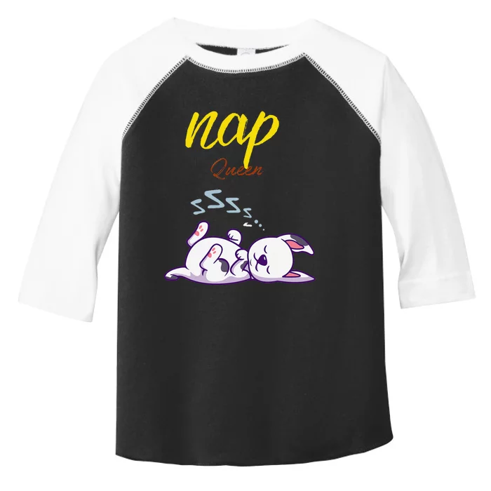 Cute Nap Queen With Sleeping Dog Toddler Fine Jersey T-Shirt