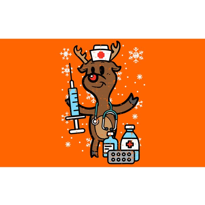 Christmas Nurse Reindeer Funny Xmas Nursing Scrub Top Bumper Sticker