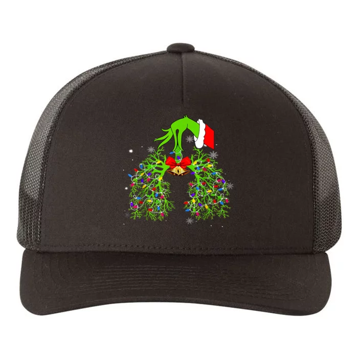 Christmas Nurse Respiratory Therapist Lung Xmas Lights Yupoong Adult 5-Panel Trucker Hat