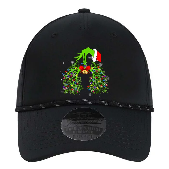 Christmas Nurse Respiratory Therapist Lung Xmas Lights Performance The Dyno Cap