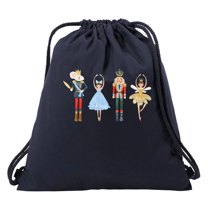 Christmas Nutcracker Rat/Mouse King Soldier Princess Family Drawstring Bag